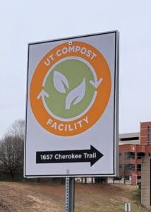 UT Compost Facility entrance sign